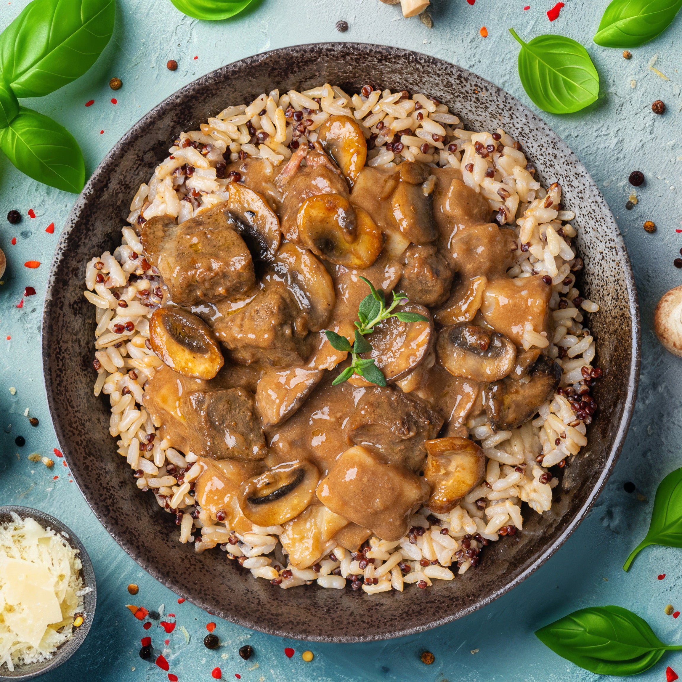 Beef Stroganoff with Brown Rice and Quinoa (300g) - Optislim