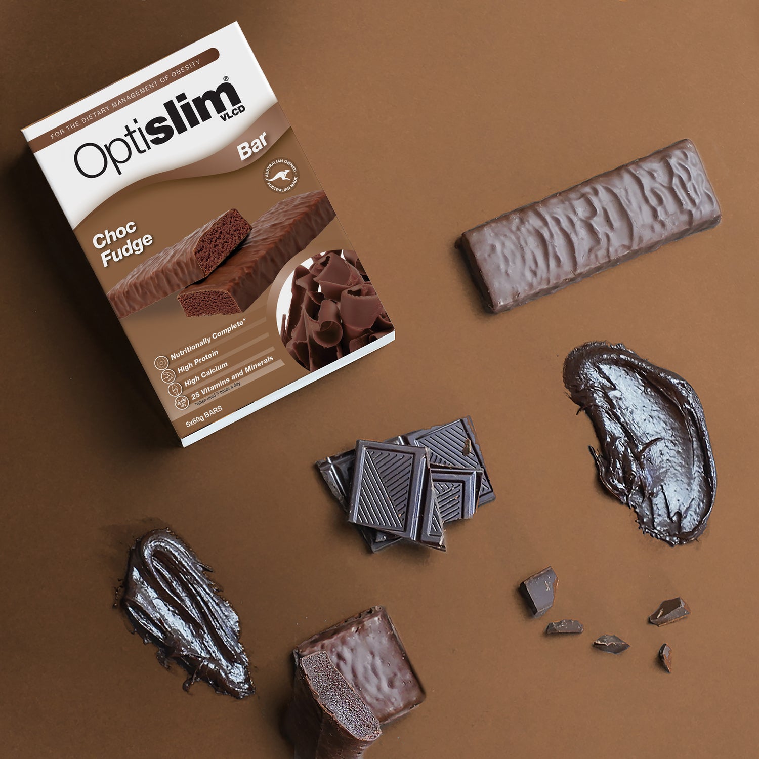 VLCD Bars Choc Fudge - Optislim