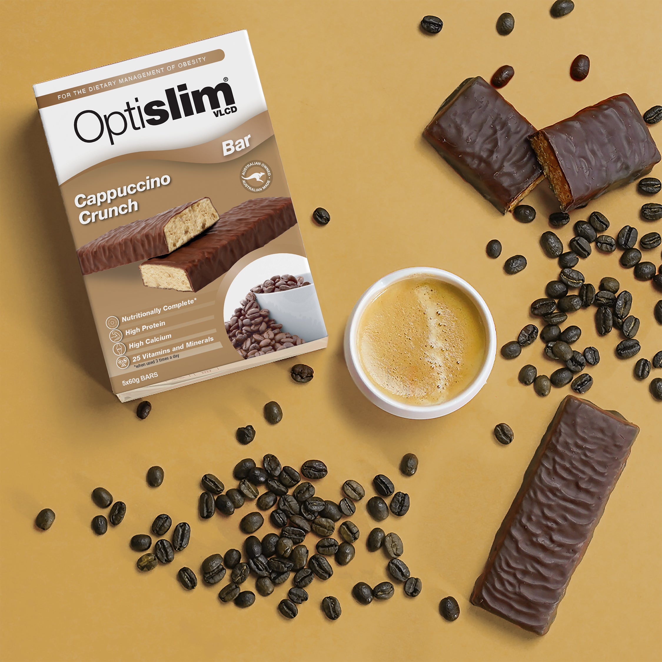 VLCD Bars Cappuccino Crunch - Optislim