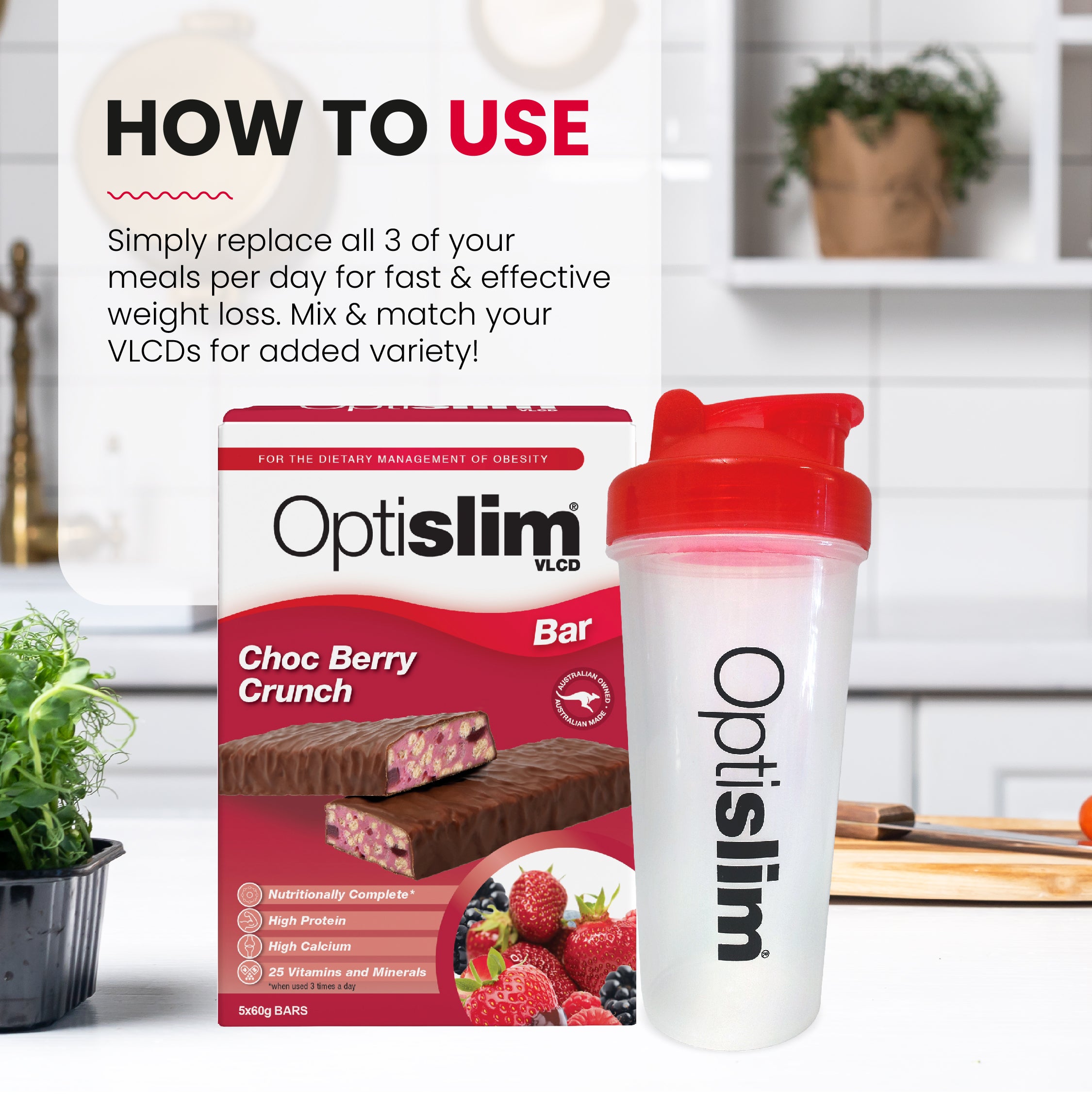 VLCD Bars Cappuccino Crunch - Optislim