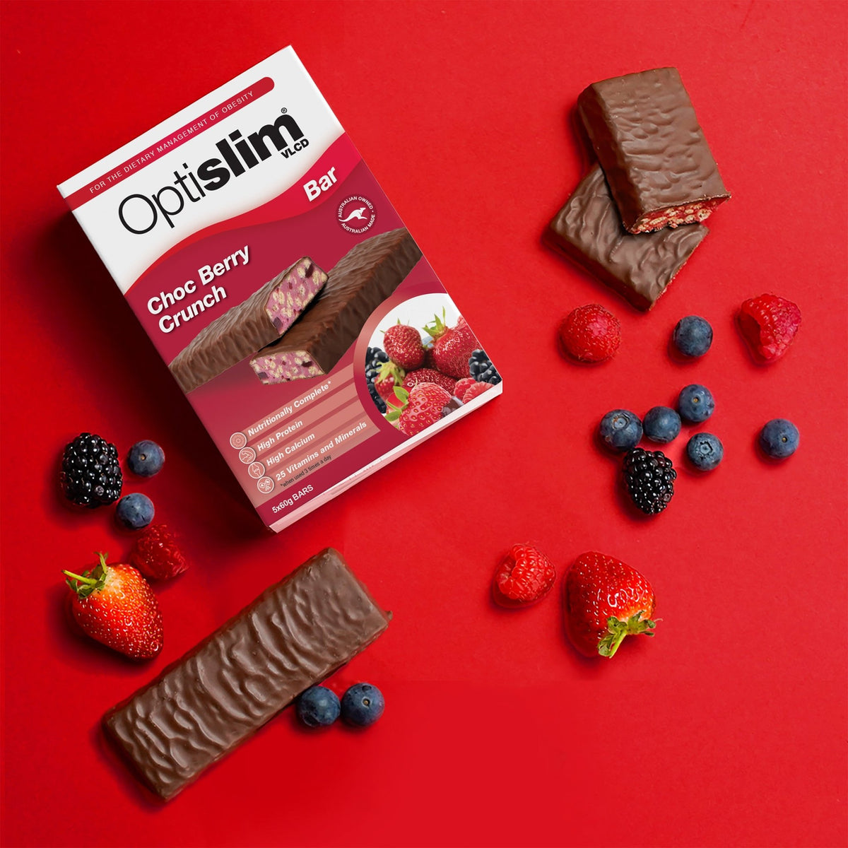 VLCD Bars Choc Berry Crunch - Optislim
