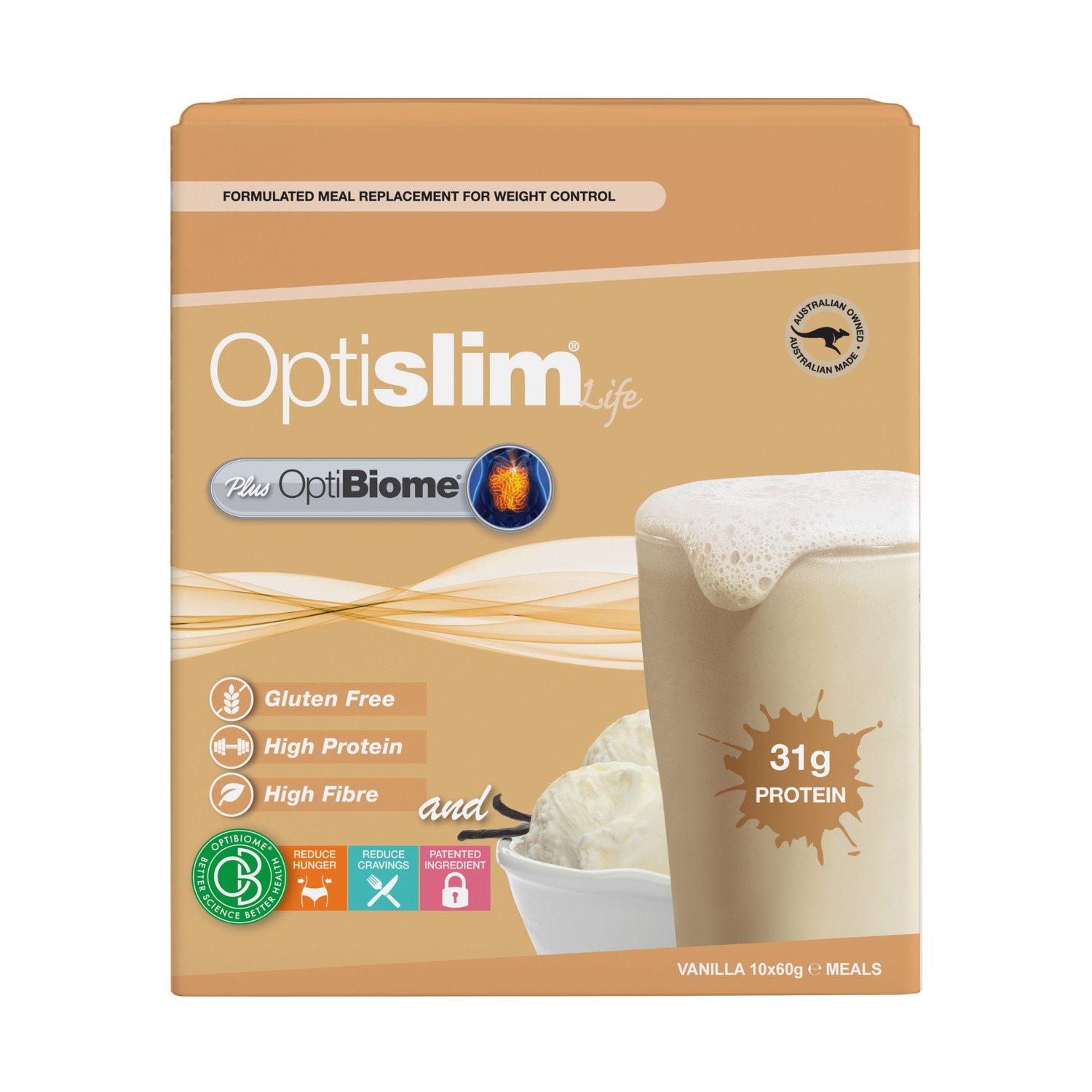 OptiBiome Shake Vanilla - 10 x 60g