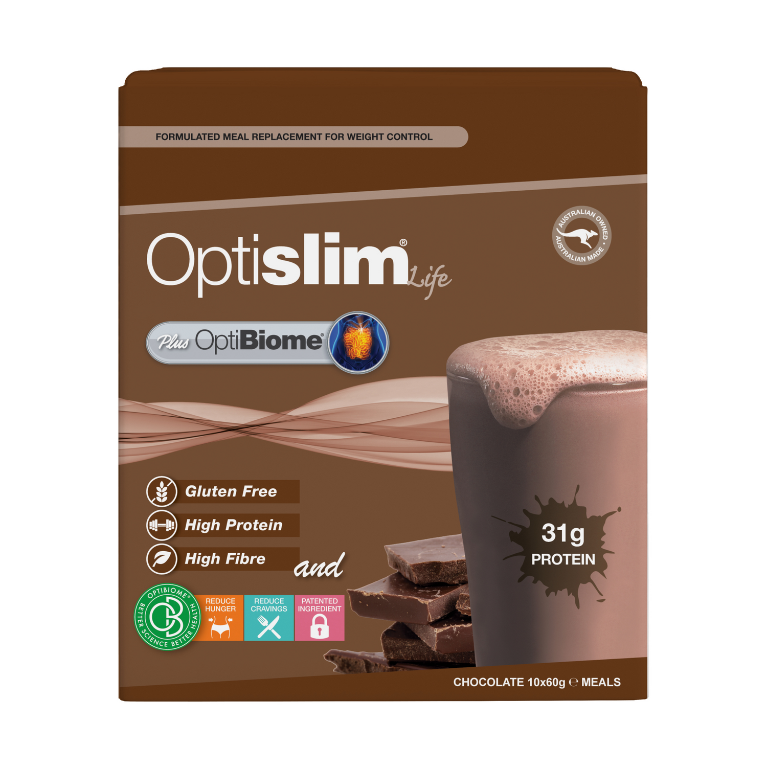 OptiBiome Shake Chocolate - 10 x 60g