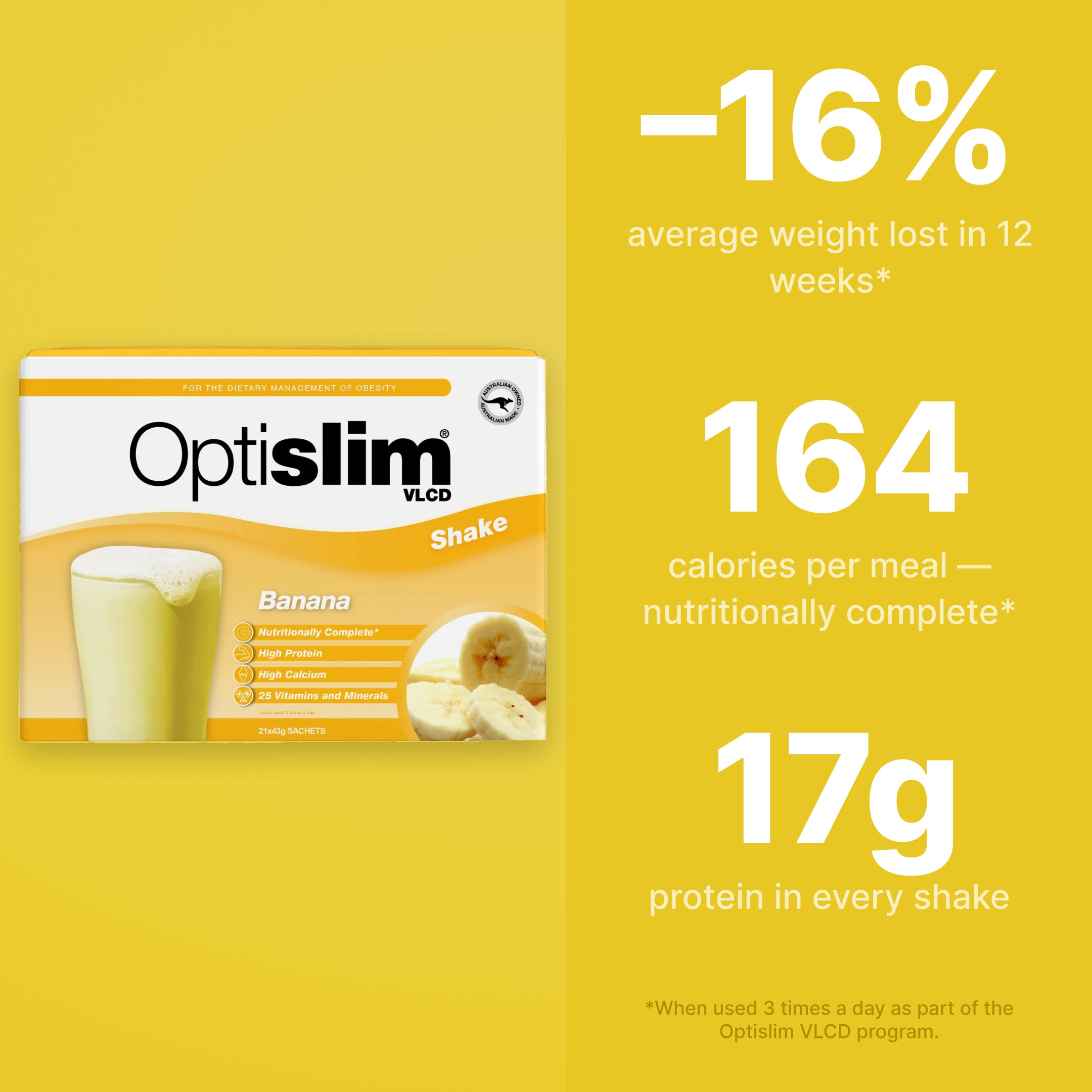 VLCD Classic Shake Banana - 21 Meals