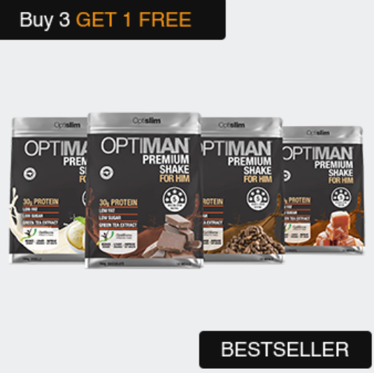 Buy 3 Get 1 FREE Optiman Shakes - 56 Meals