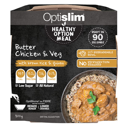 Butter Chicken and Vegetable with Brown Rice &amp; Quinoa (300g) - Optislim