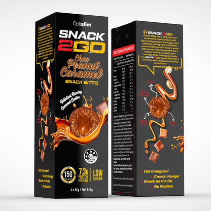 SNACK2GO Snack Bites Choc Peanut Caramel - Optislim