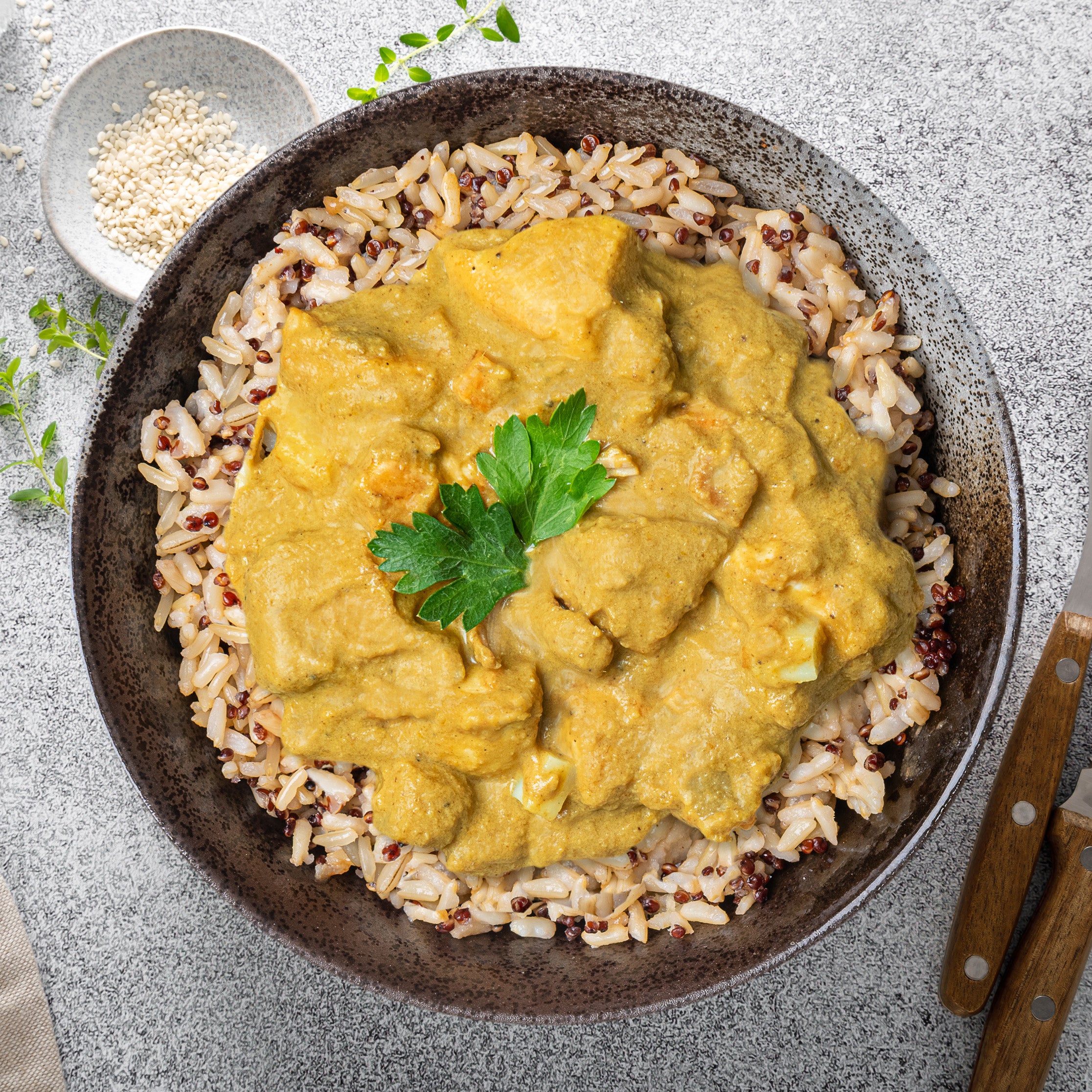 Chicken Korma and Vegetable with Brown Rice &amp; Quinoa (300g) - Optislim