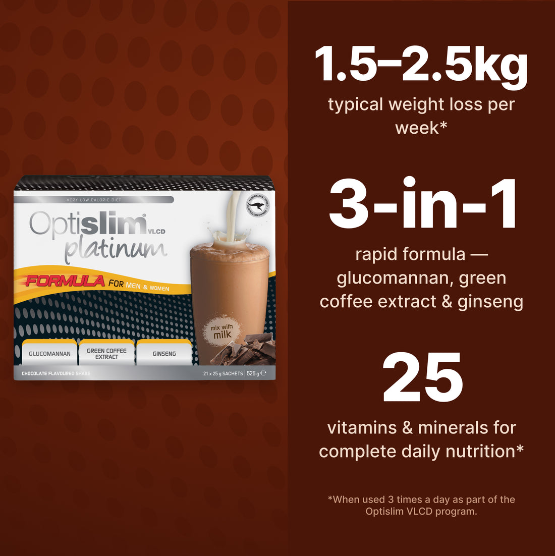 VLCD PLATINUM Shake Chocolate - 21 Meals