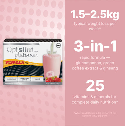 VLCD PLATINUM Shake Strawberry - 21 Meals