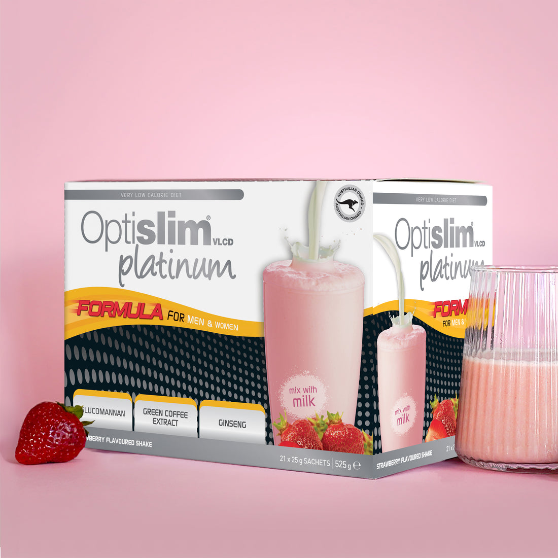 VLCD PLATINUM Shake Strawberry - 21 Meals