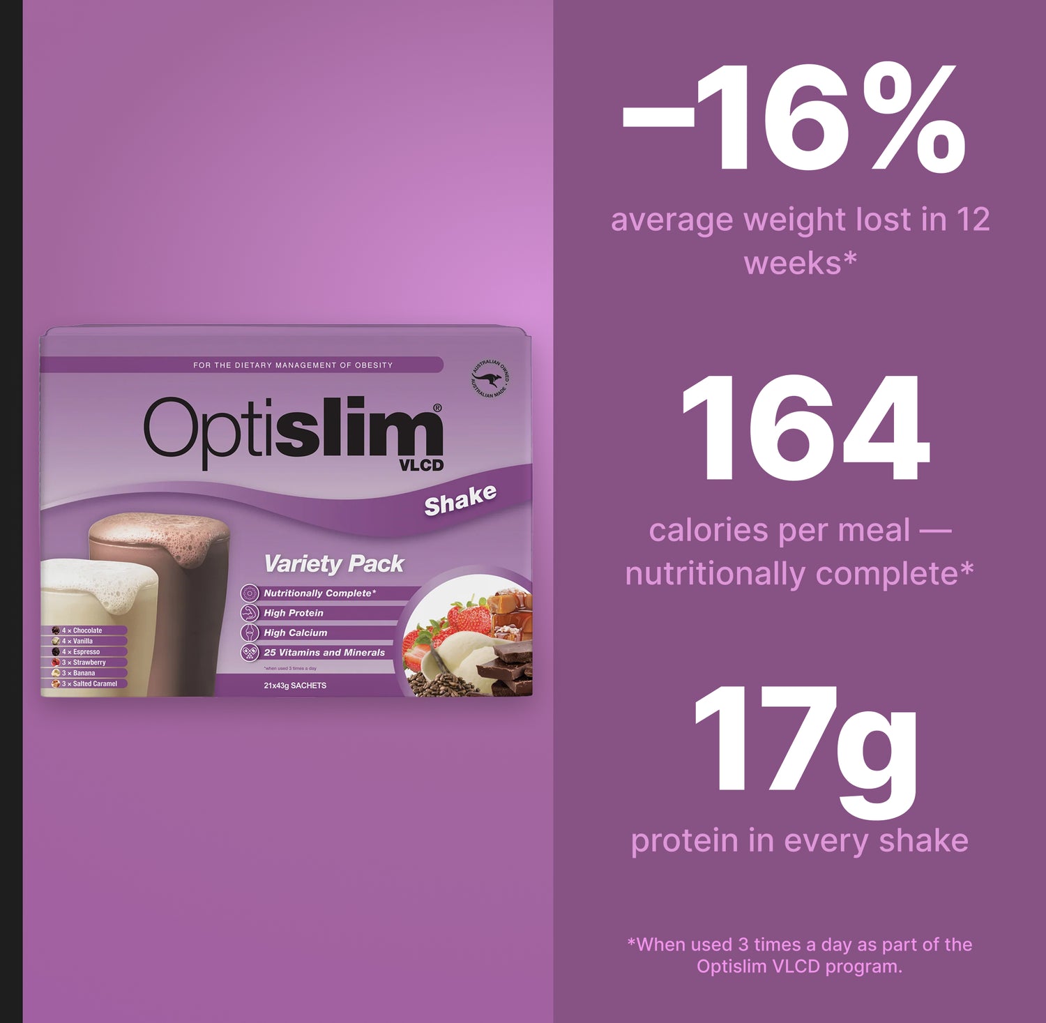 VLCD Shake Variety Pack - 21 Meals