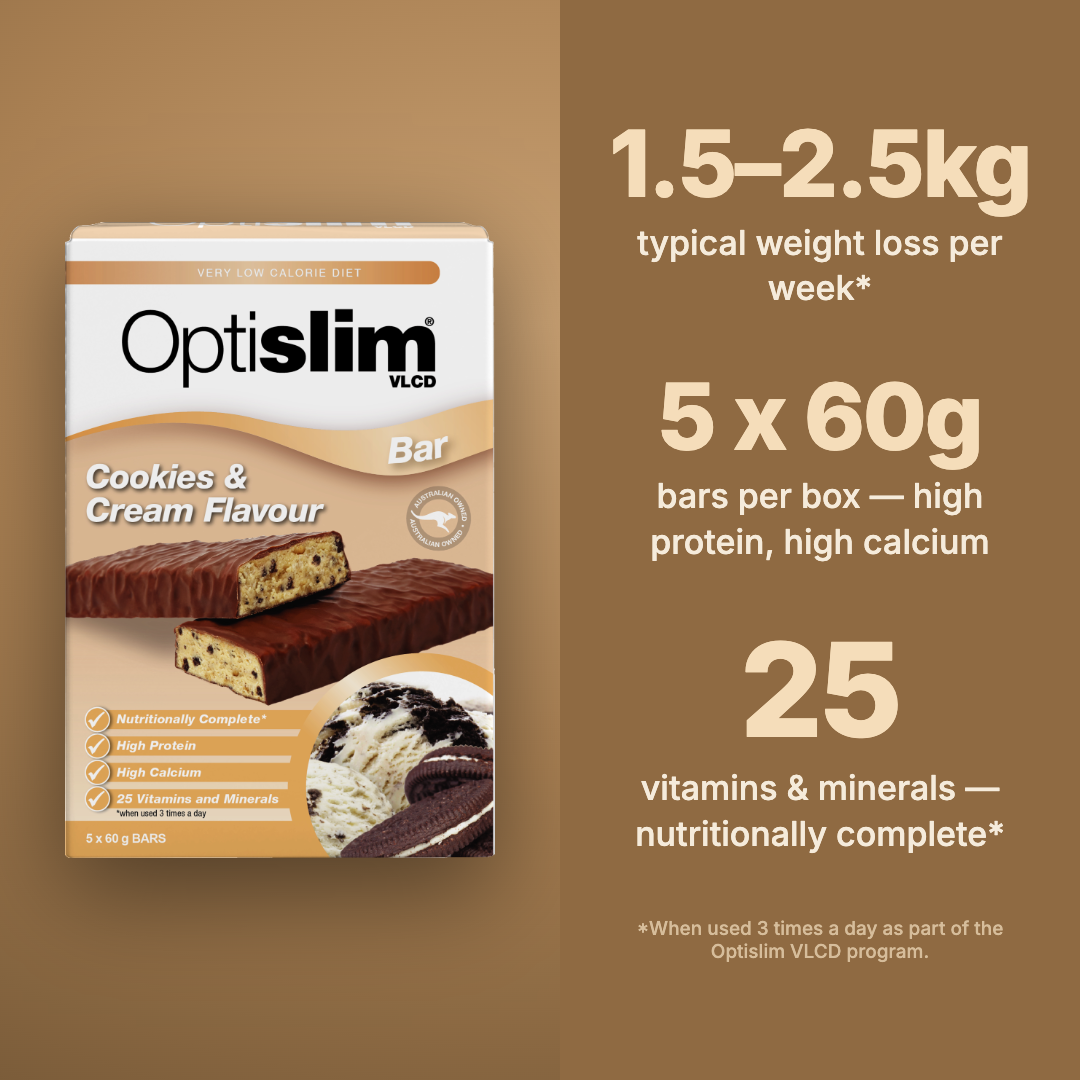 VLCD Bar Cookies &amp; Cream - 5 Meals