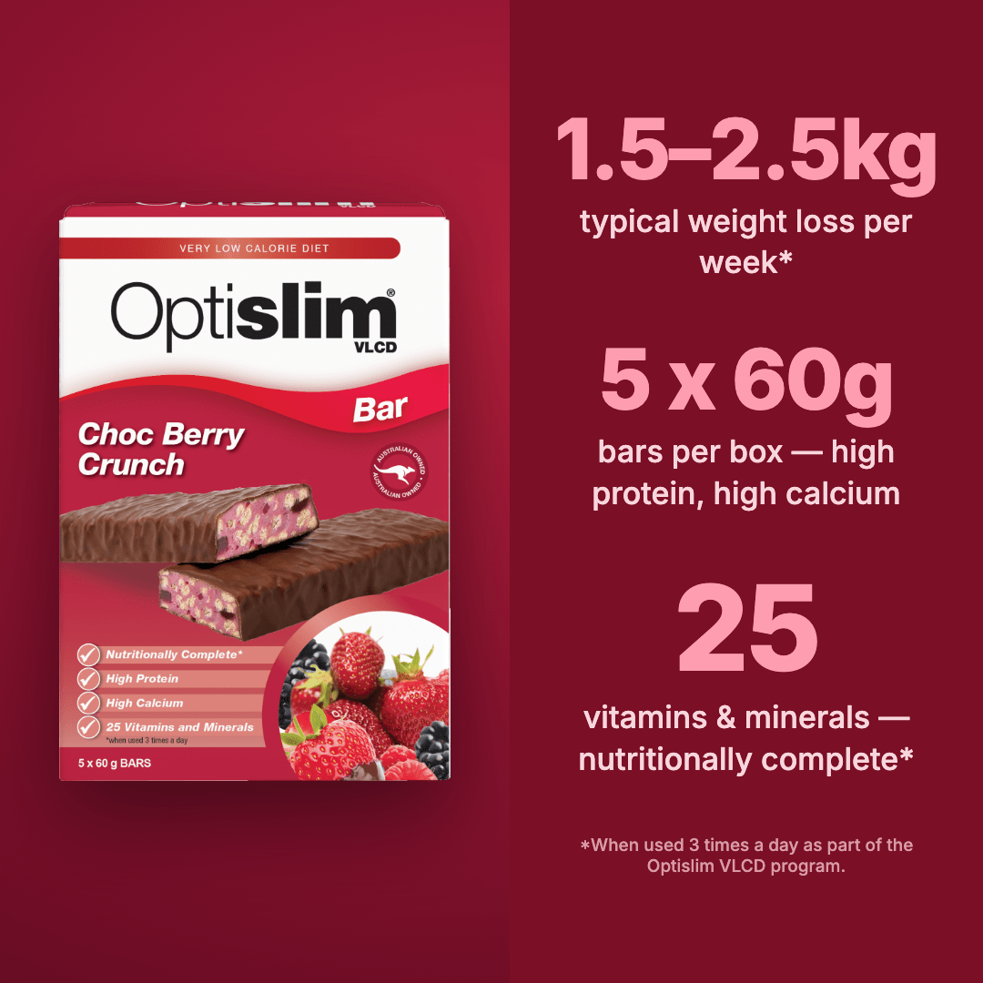 VLCD Bar Choc Berry Crunch - 5 Meals - Optislim
