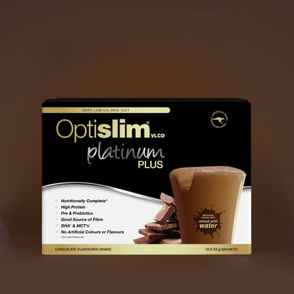 VLCD PLATINUM PLUS Shake Chocolate - 18 Meals - Optislim