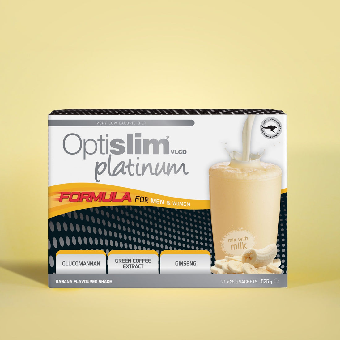 VLCD PLATINUM Shake Banana - 21 Meals - Optislim